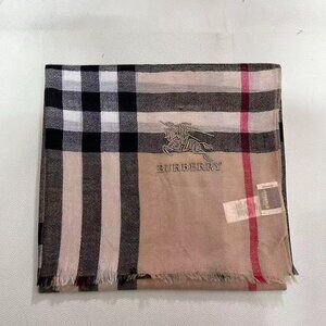 Burberry Check Wool-Silk Scarf, Archive Beige, OneSize